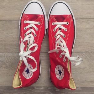 New with box Red converse all stars high tops